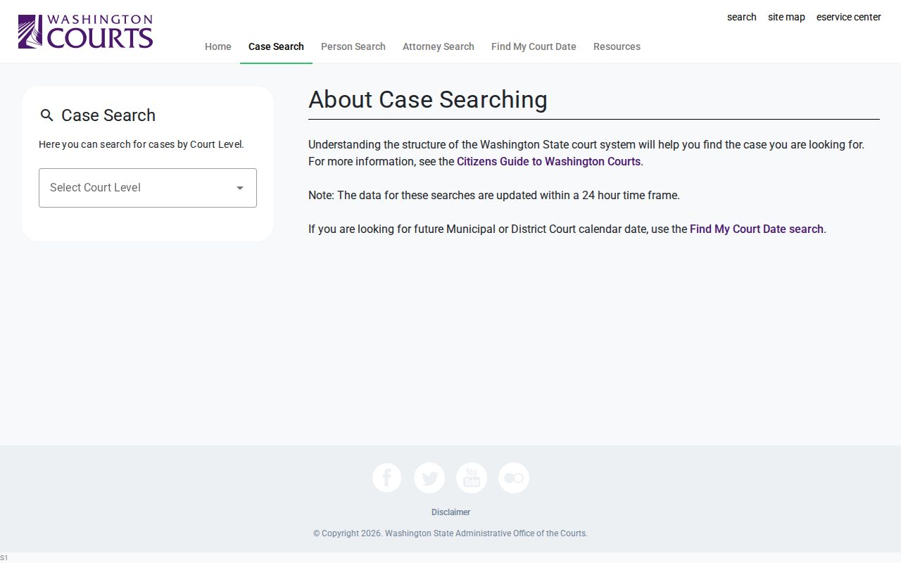 Lewis County docket search statewide court fields