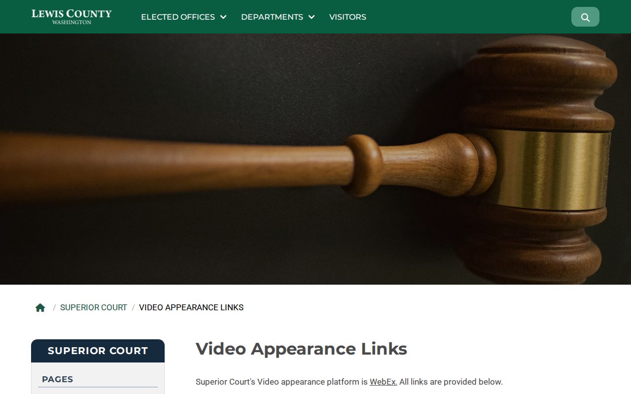 Lewis County court docket remote appearance rules by setting