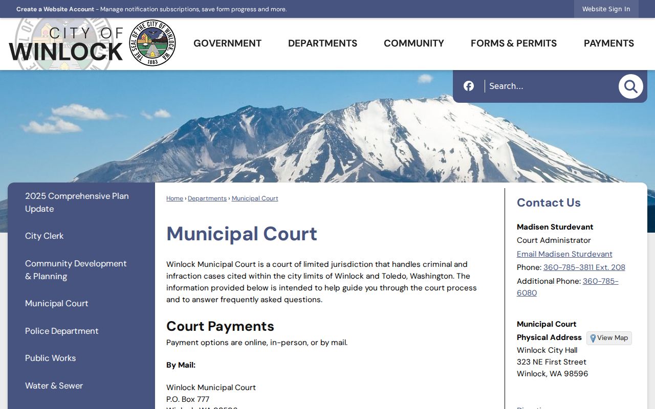 Winlock court records and Toledo municipal coverage