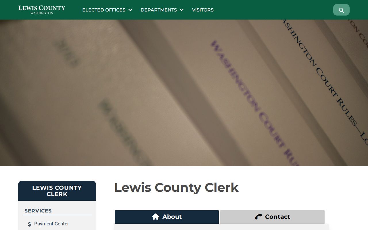 Lewis County court records Clerk office page
